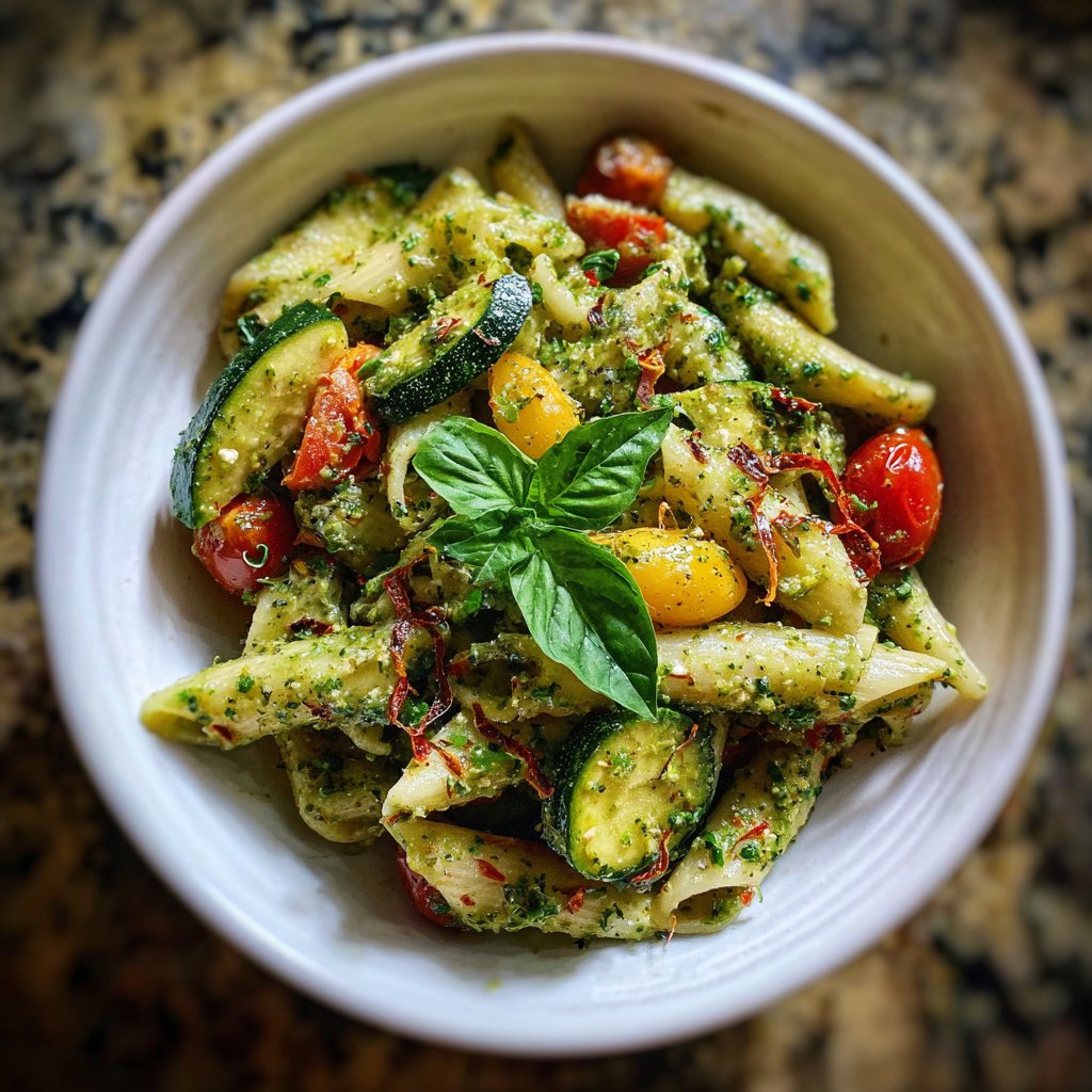 Quick Pesto Pasta Primavera