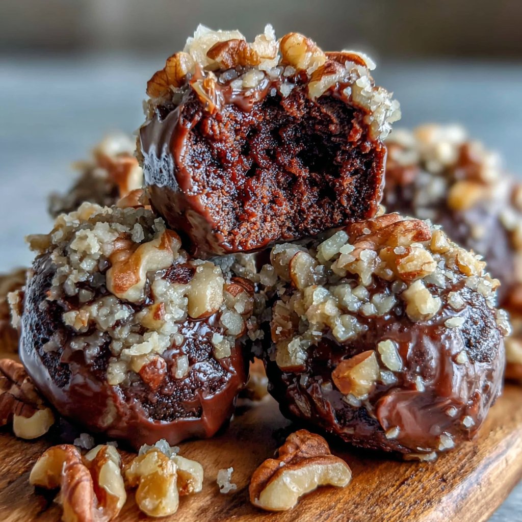 Walnut Brownie Truffle Bites