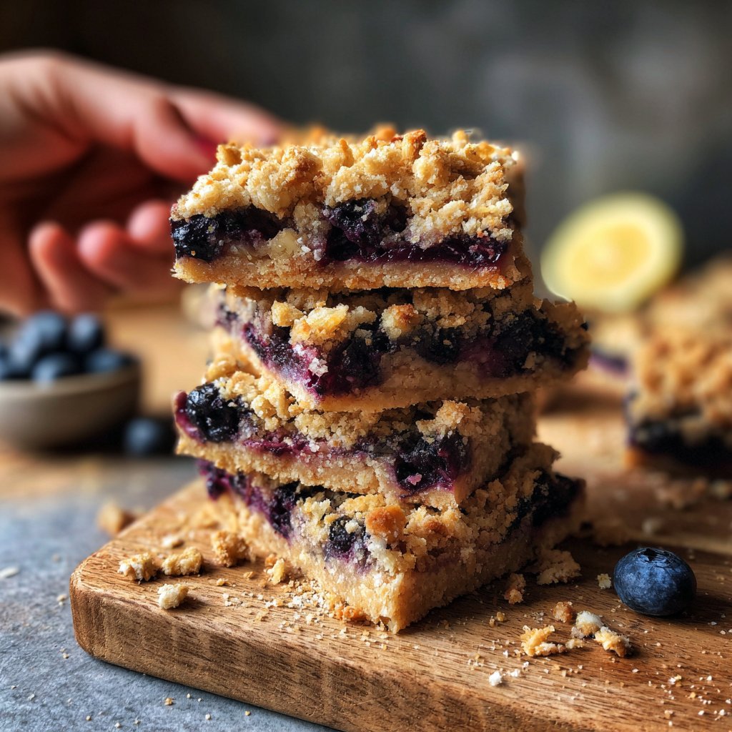 Baked Blueberry Lemon Oat Bars