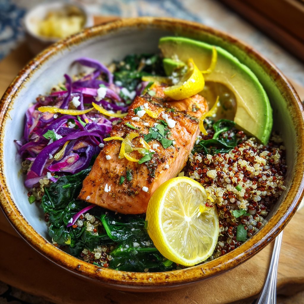 Quinoa Salmon Power Bowl